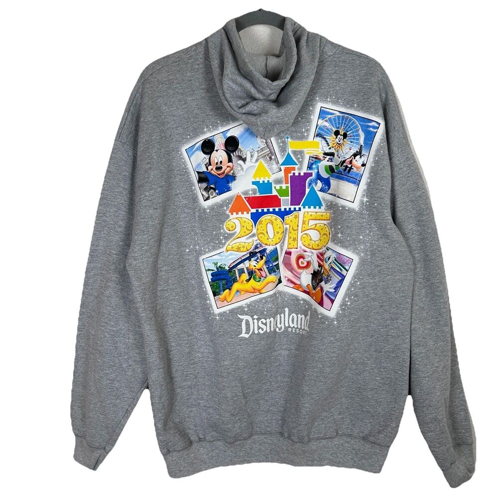 Disneyland Resort Walt Disney World XL 2015 zip sweatshirt Mickey & friends